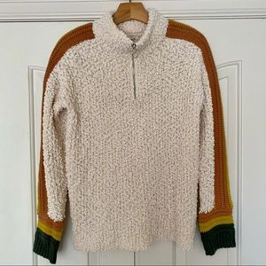 Roolee Pullover striped sleeves